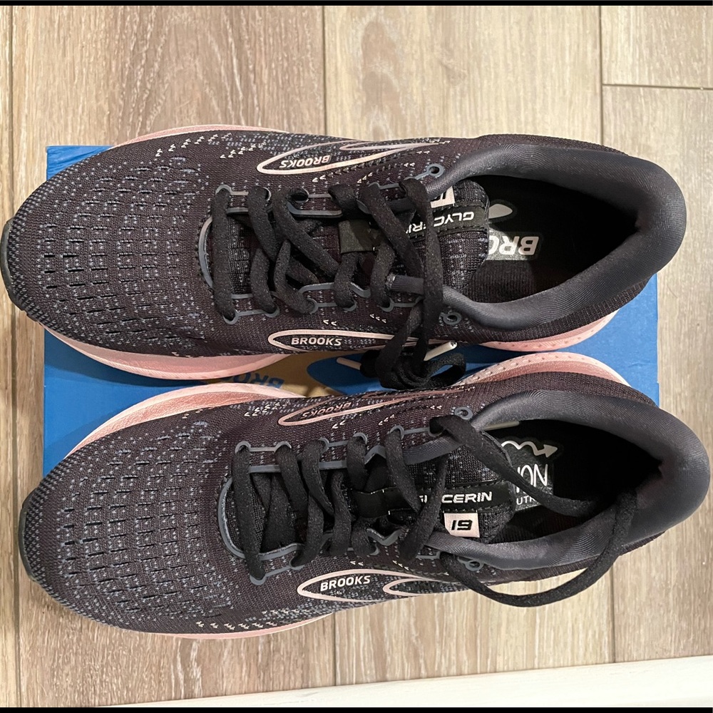NIB Brooks Glycerin 13 Running Shoes Black/Pink - Picture 2 of 5